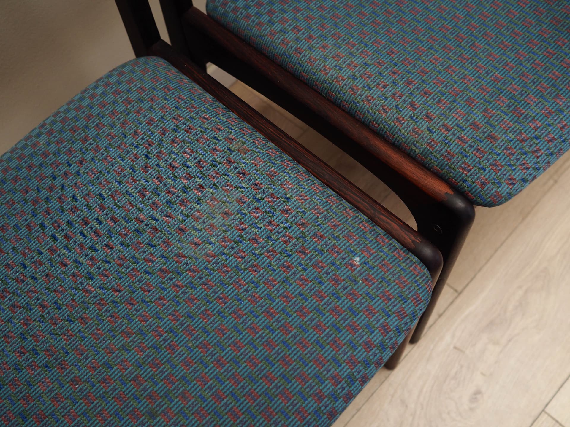 Komplet trzech krzeseł, palisander multikolor, Dania, lata 70. - 171803