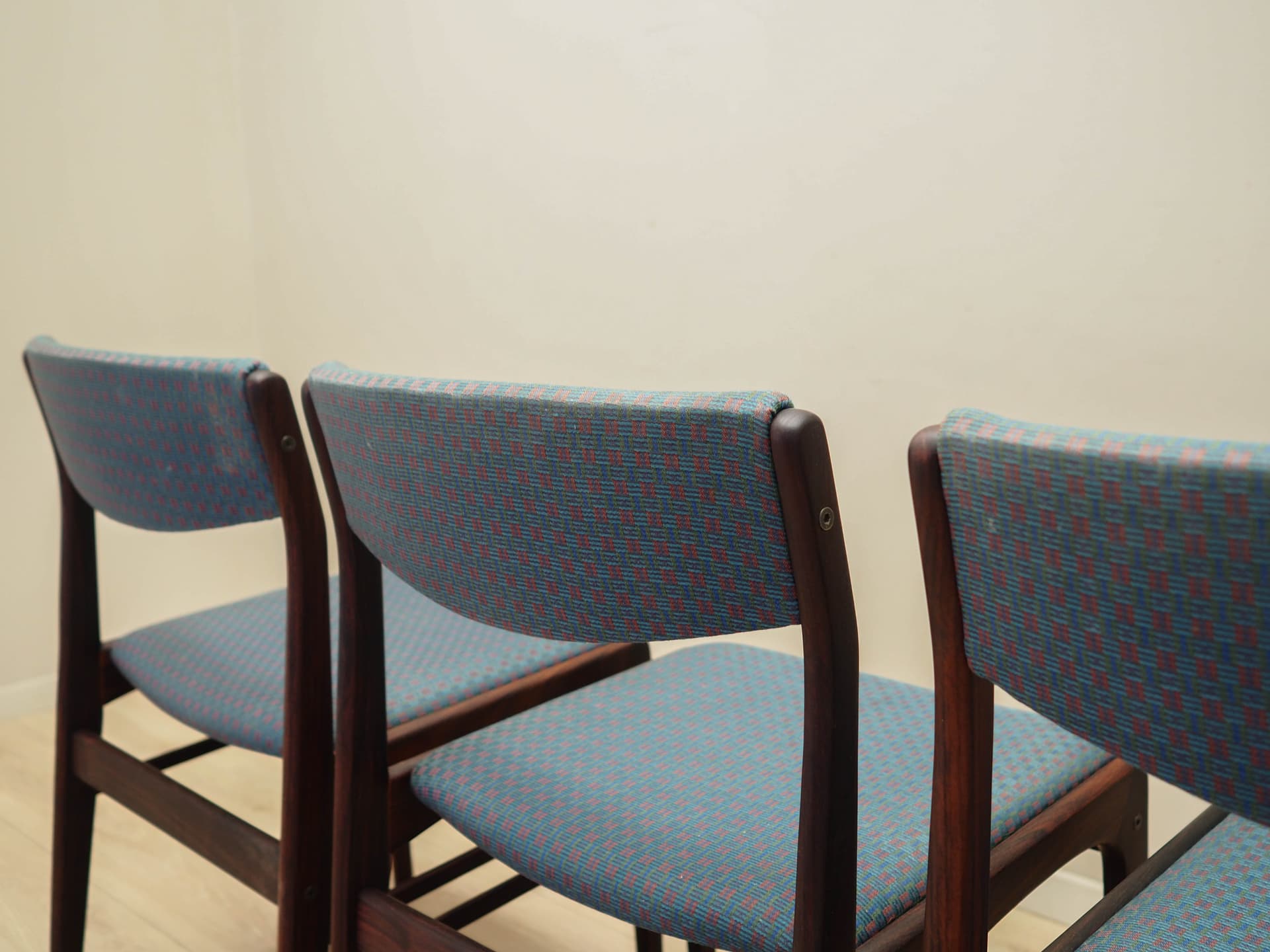 Komplet trzech krzeseł, palisander multikolor, Dania, lata 70. - 171801