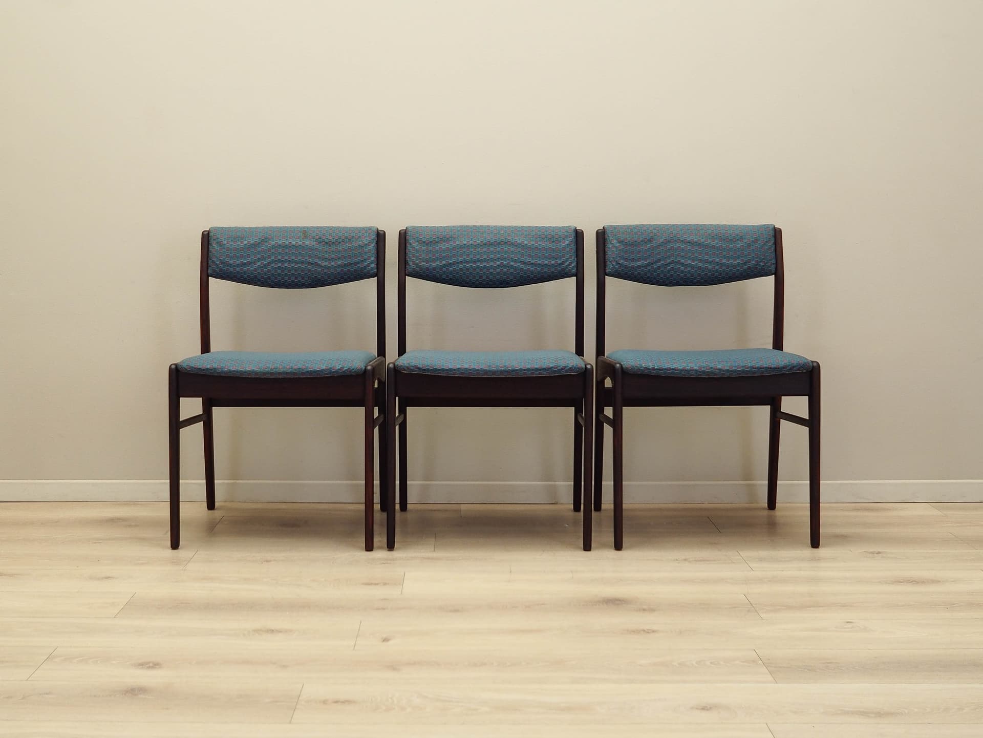 Komplet trzech krzeseł, palisander multikolor, Dania, lata 70. - 171792