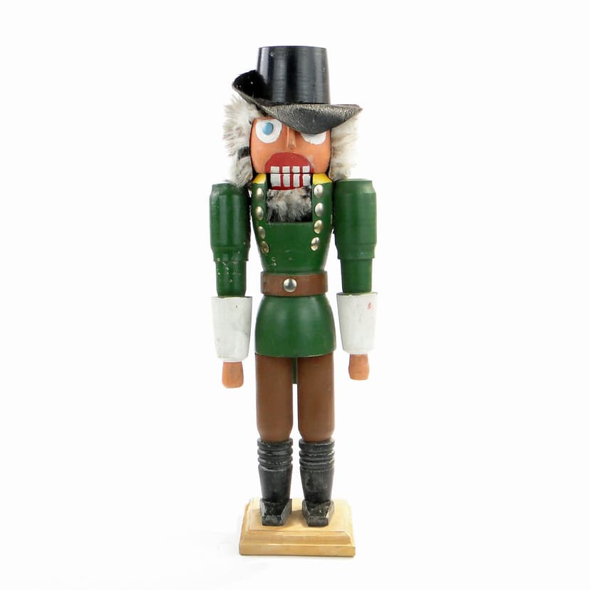 Dziadek do orzechów figuralny, multikolor, drewno, Austria, lata 60.