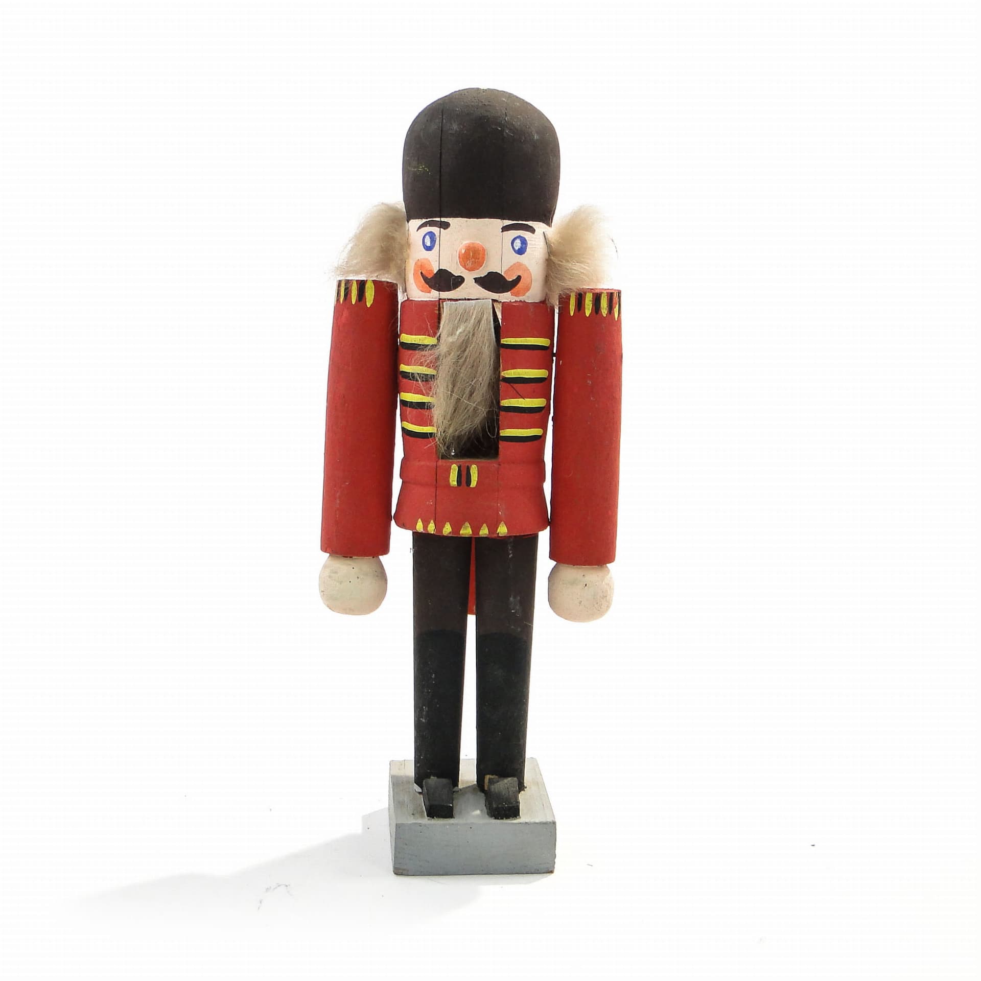 Dziadek do orzechów figuralny, czerwony, drewno, Austria, lata 60.