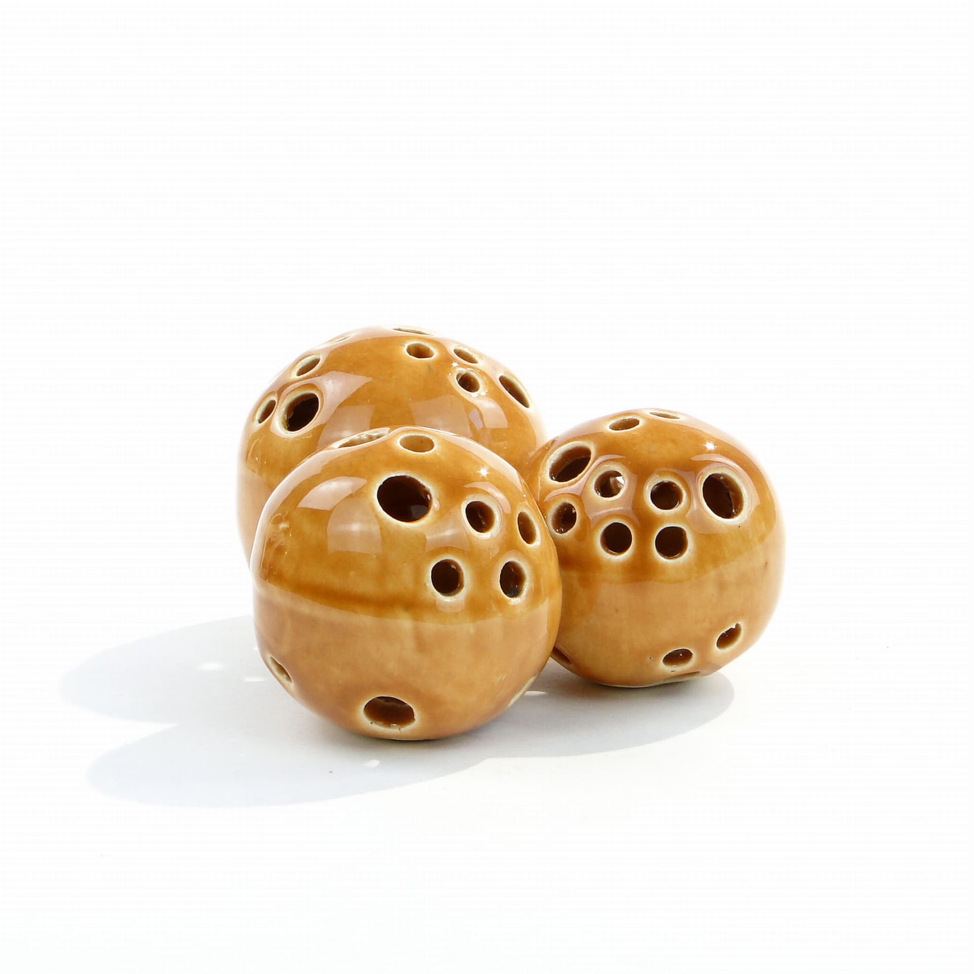 Ikebana Meteoryt, brązowy jasny, ceramika, Polska, lata 60. - 171936