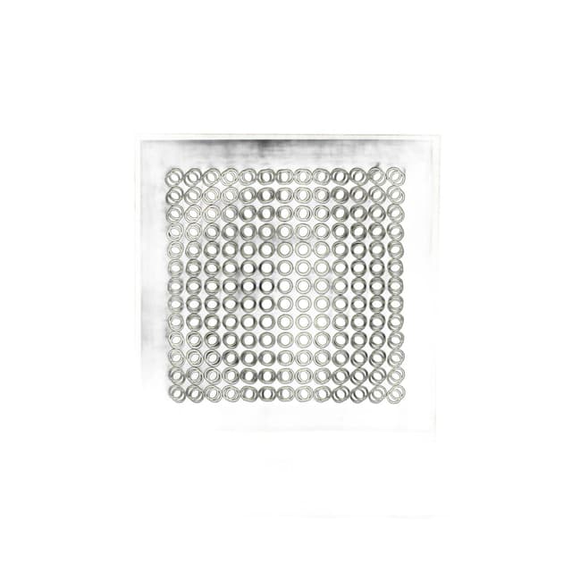 Op art print, grey, glass, by V. Vasarely, France, 1970s. - DIMENSION