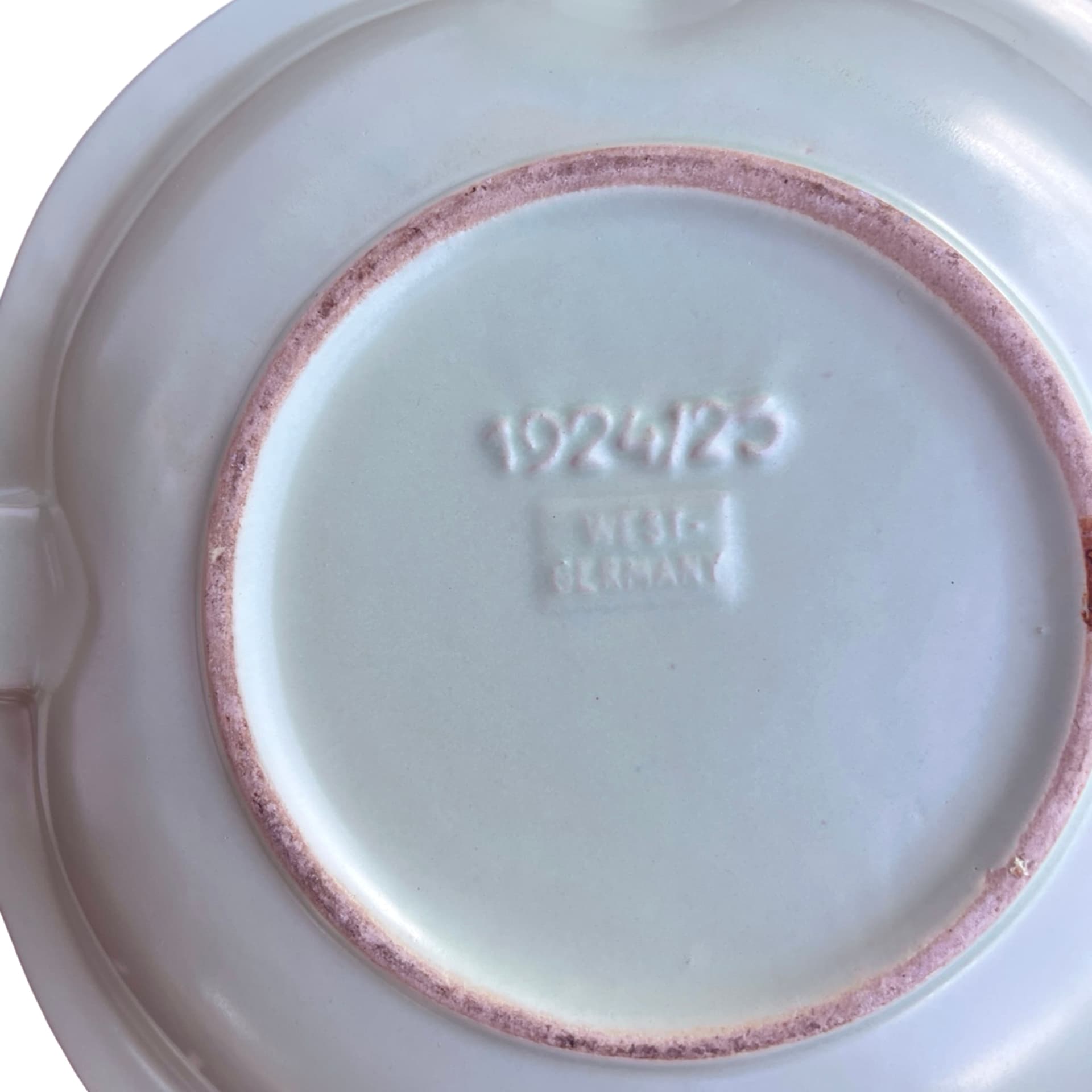 Talerz adwentowy / świecznik ceramiczny, Jasba, Niemcy lata 60. | miętowo-zielony - 172025