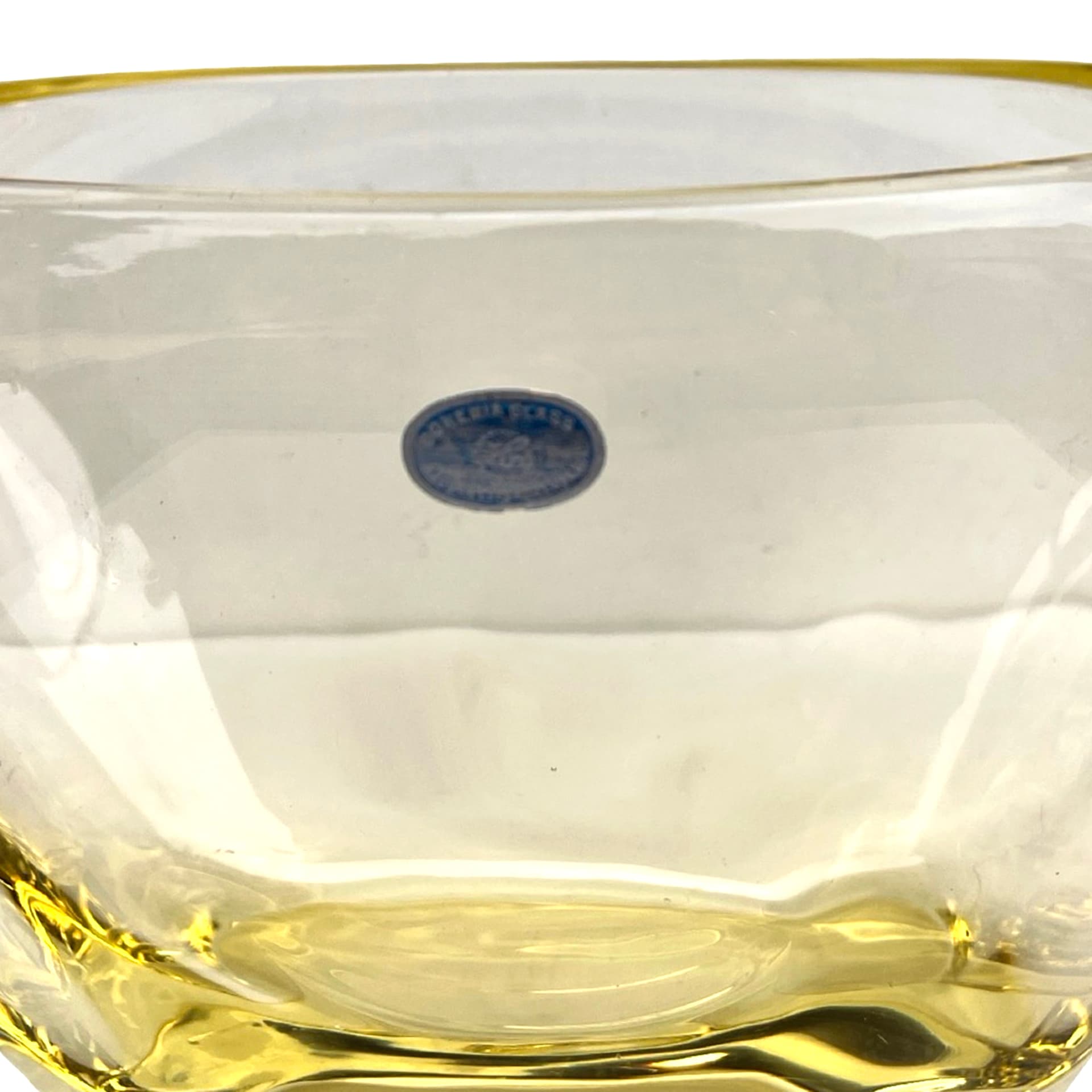 Vase, yellow glass, by M. Klinger, Železný Brod Sklo, Czechoslovakia, 1960s. - 172043