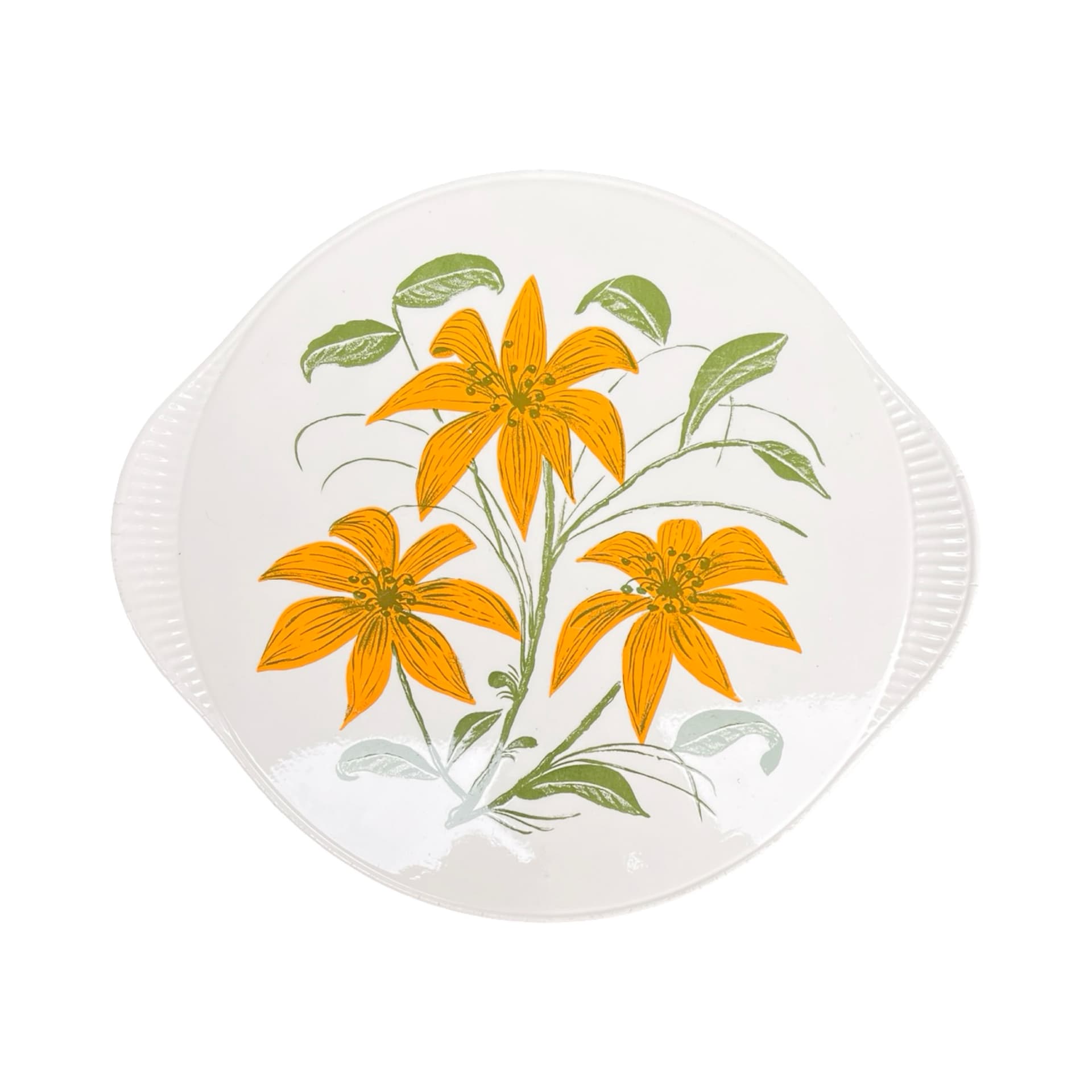 Platter Edelkeramik Grünstadt, ivory white ceramics, Germany, 1960s. - 172055