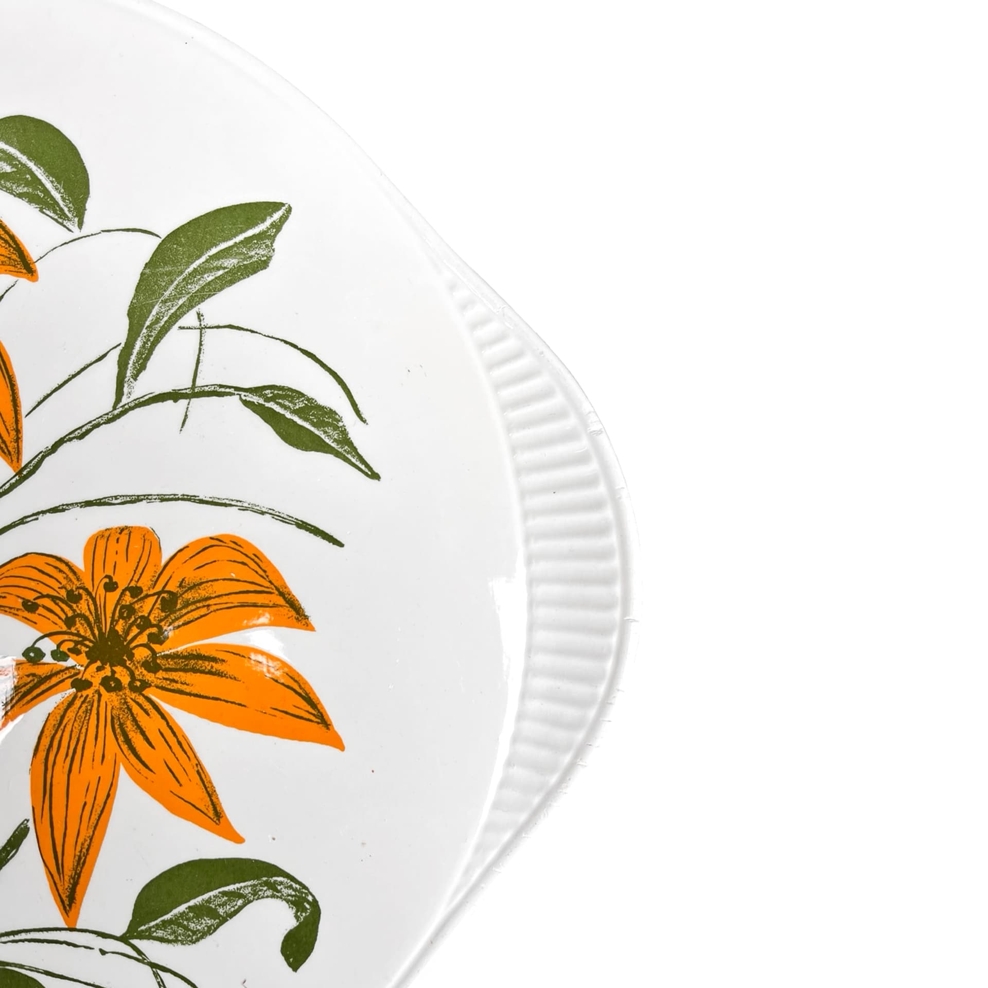 Platter Edelkeramik Grünstadt, ivory white ceramics, Germany, 1960s. - 172052