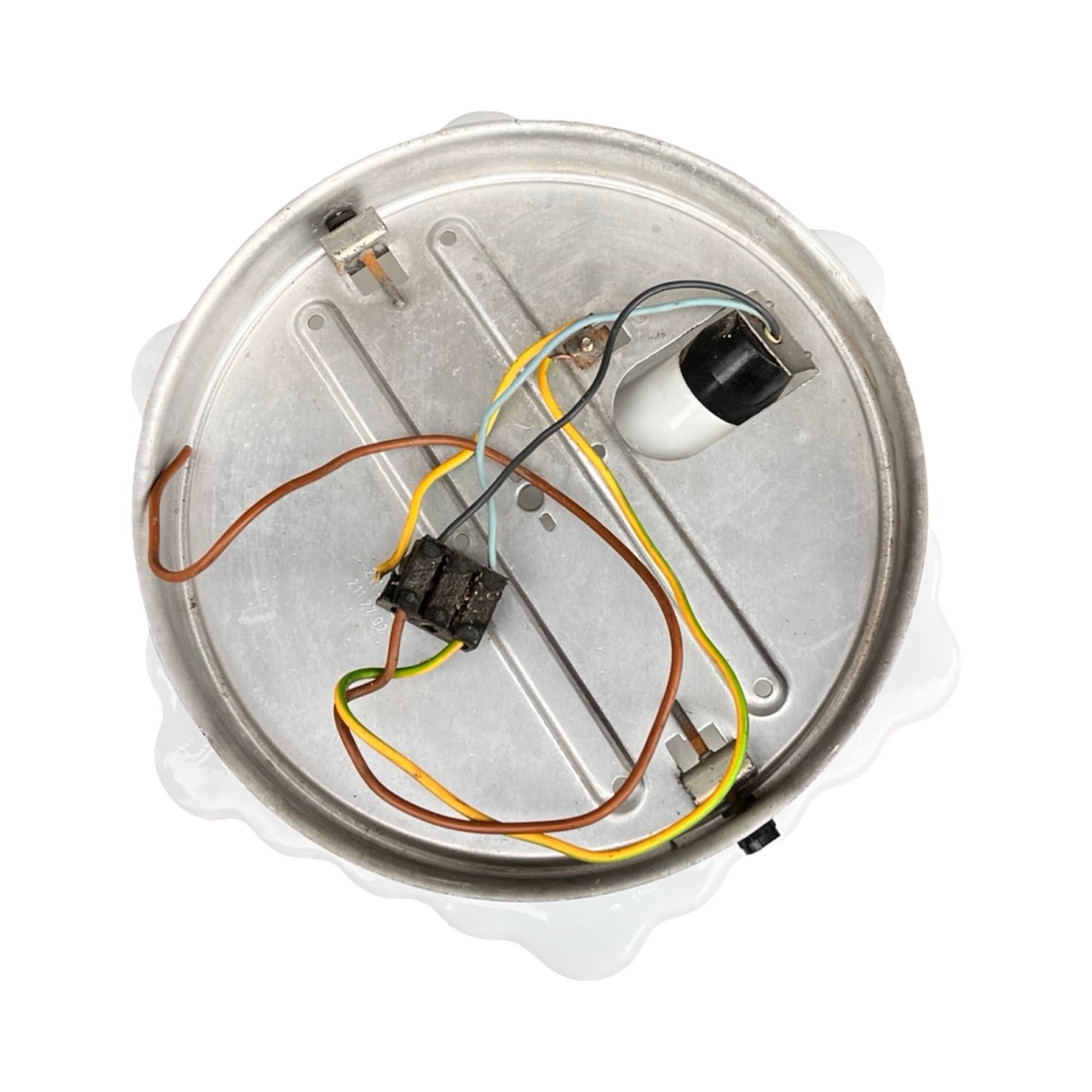 Wall Lamp Plaster Miodu, white glass, Kamenický Šenov, Czech Republic, 1970s. - 172081