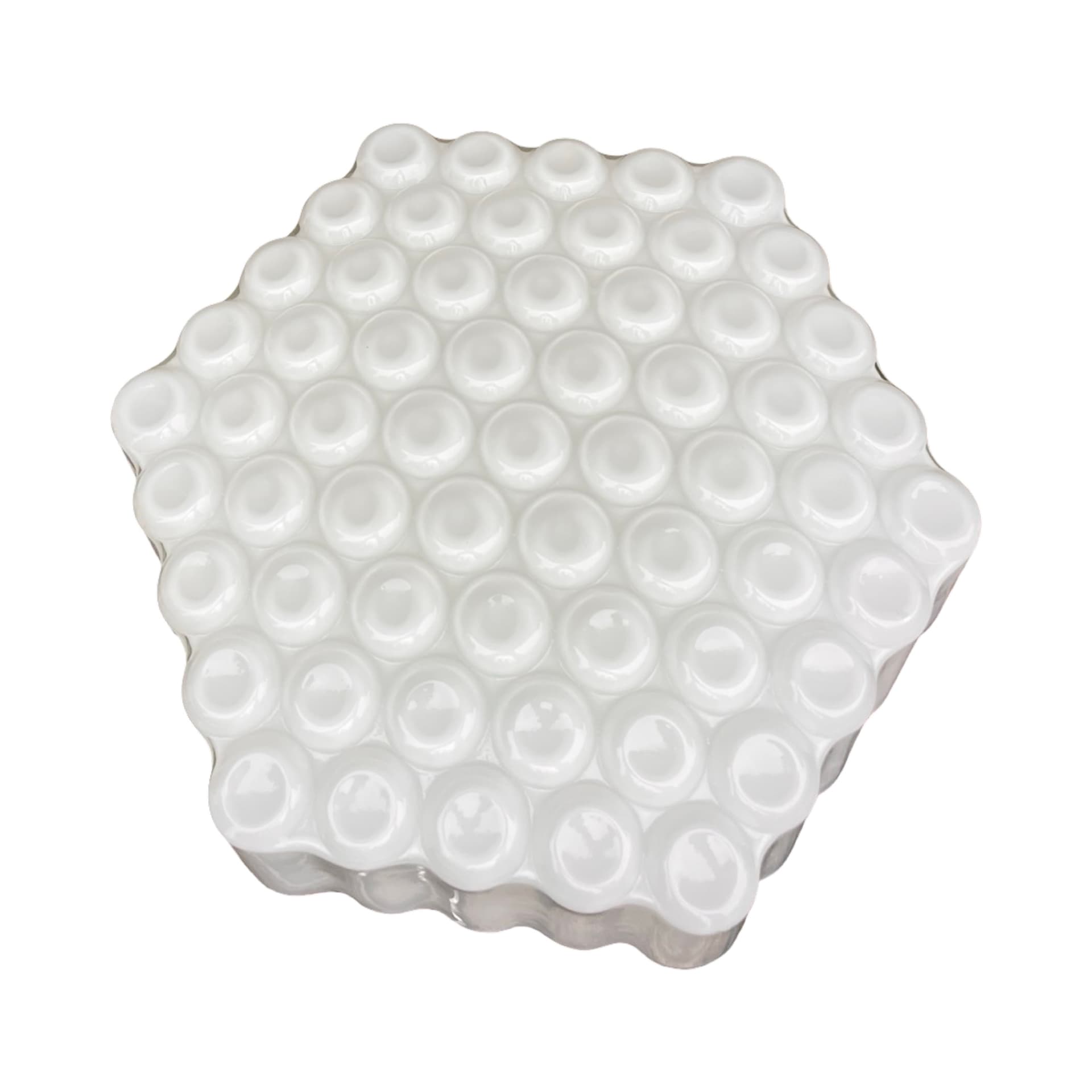 Wall Lamp Plaster Miodu, white glass, Kamenický Šenov, Czech Republic, 1970s. - 172084