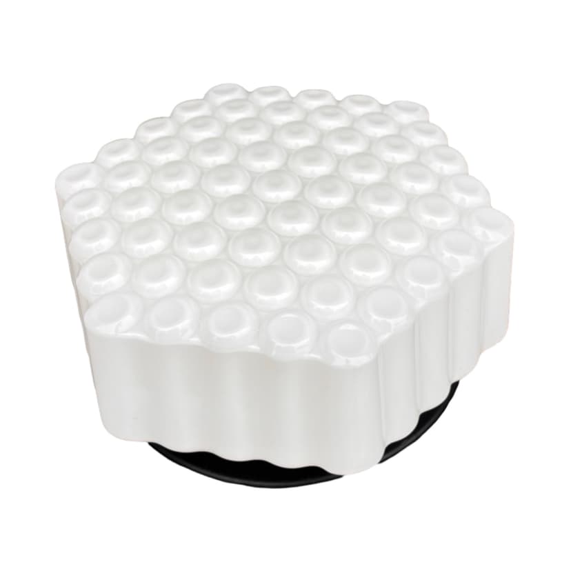 Kinkiet Plaster Miodu, biały, szkło, Kamenický Šenov, Czechy, lata 70.