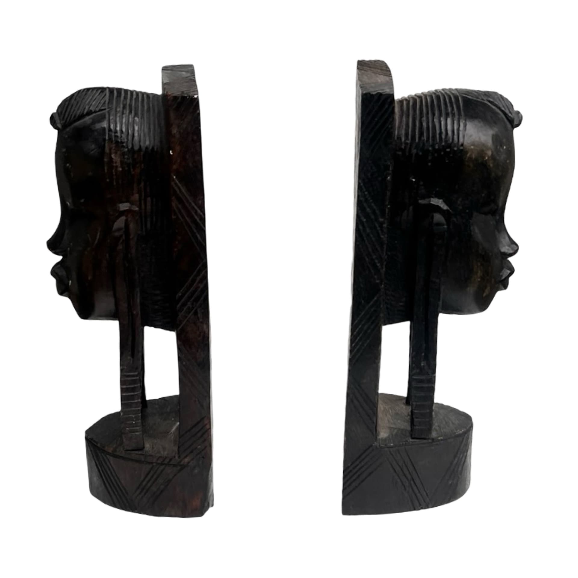 Podpórki pod książki – Kenia, heban, lata 70. Handmade - 172118