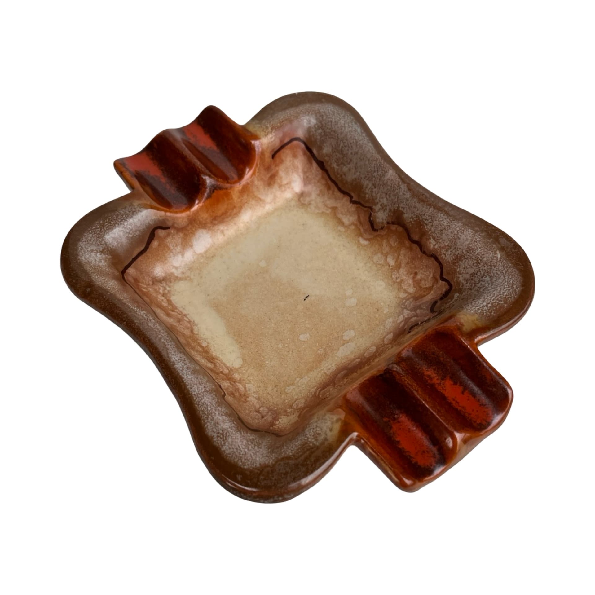 Popielniczka ceramiczna fat lava sygnowana, Niemcy, lata 70. - 172122