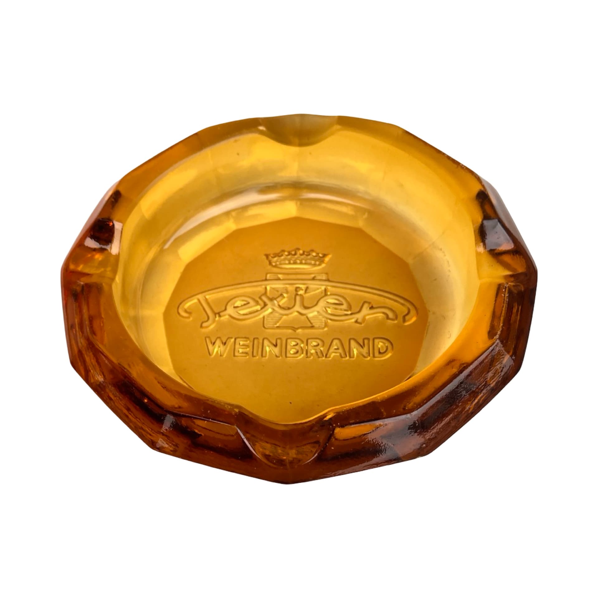 Popielniczka szklana reklamowa Texier Weinbrand, Niemcy, lata 70. - 172132