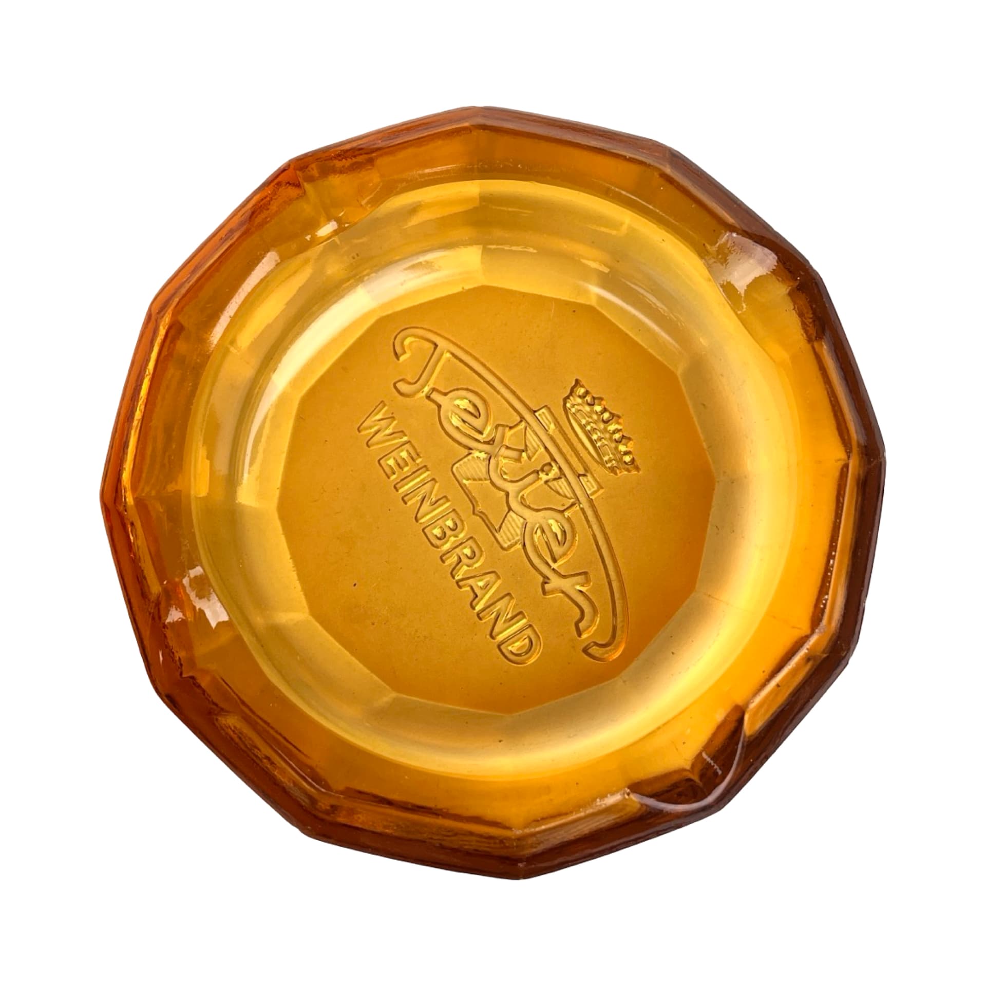 Popielniczka szklana reklamowa Texier Weinbrand, Niemcy, lata 70. - 172134