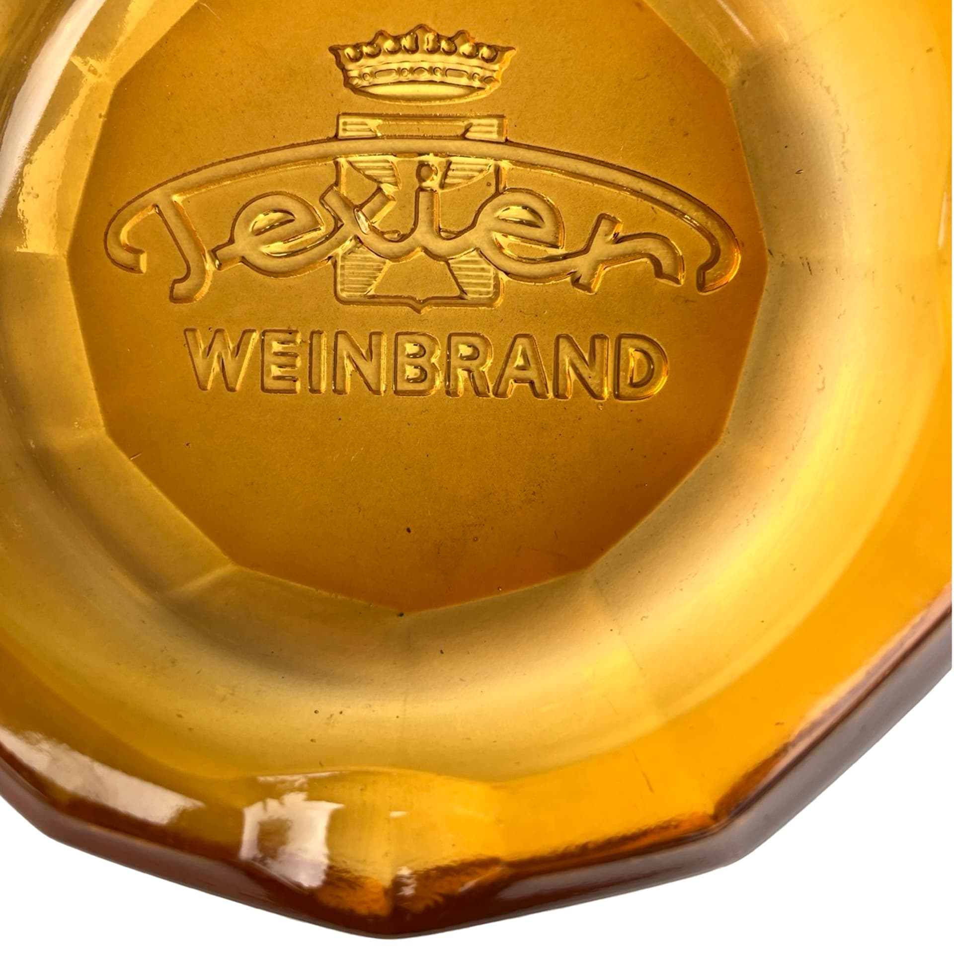 Popielniczka szklana reklamowa Texier Weinbrand, Niemcy, lata 70. - 172133