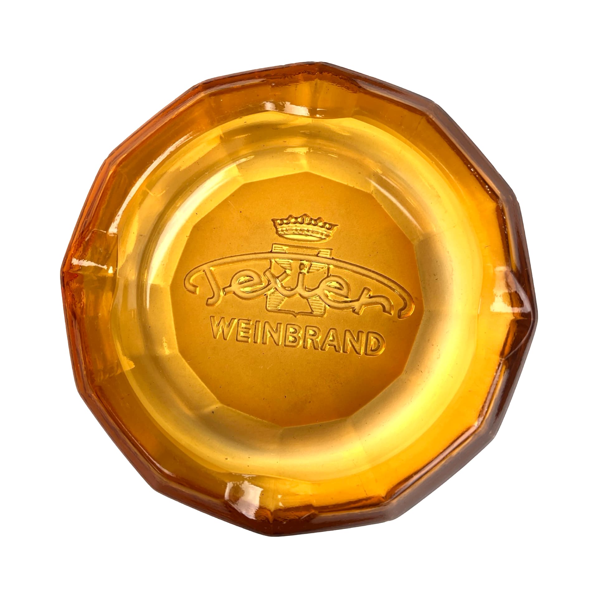 Popielniczka szklana reklamowa Texier Weinbrand, Niemcy, lata 70. - 172139