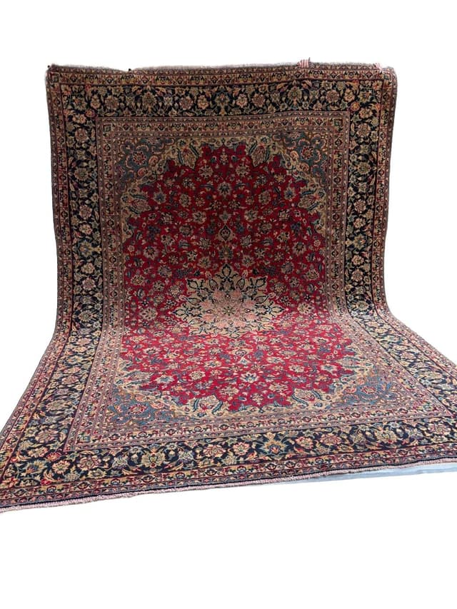 Rug Keshan, red, wool, Iran - DIMENSION