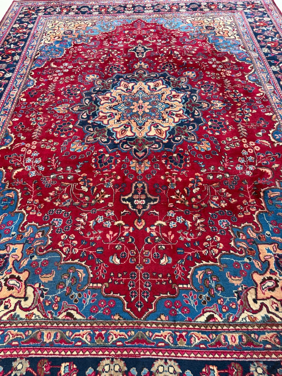 Rug Meshed, maroon wool, Iran - 172181