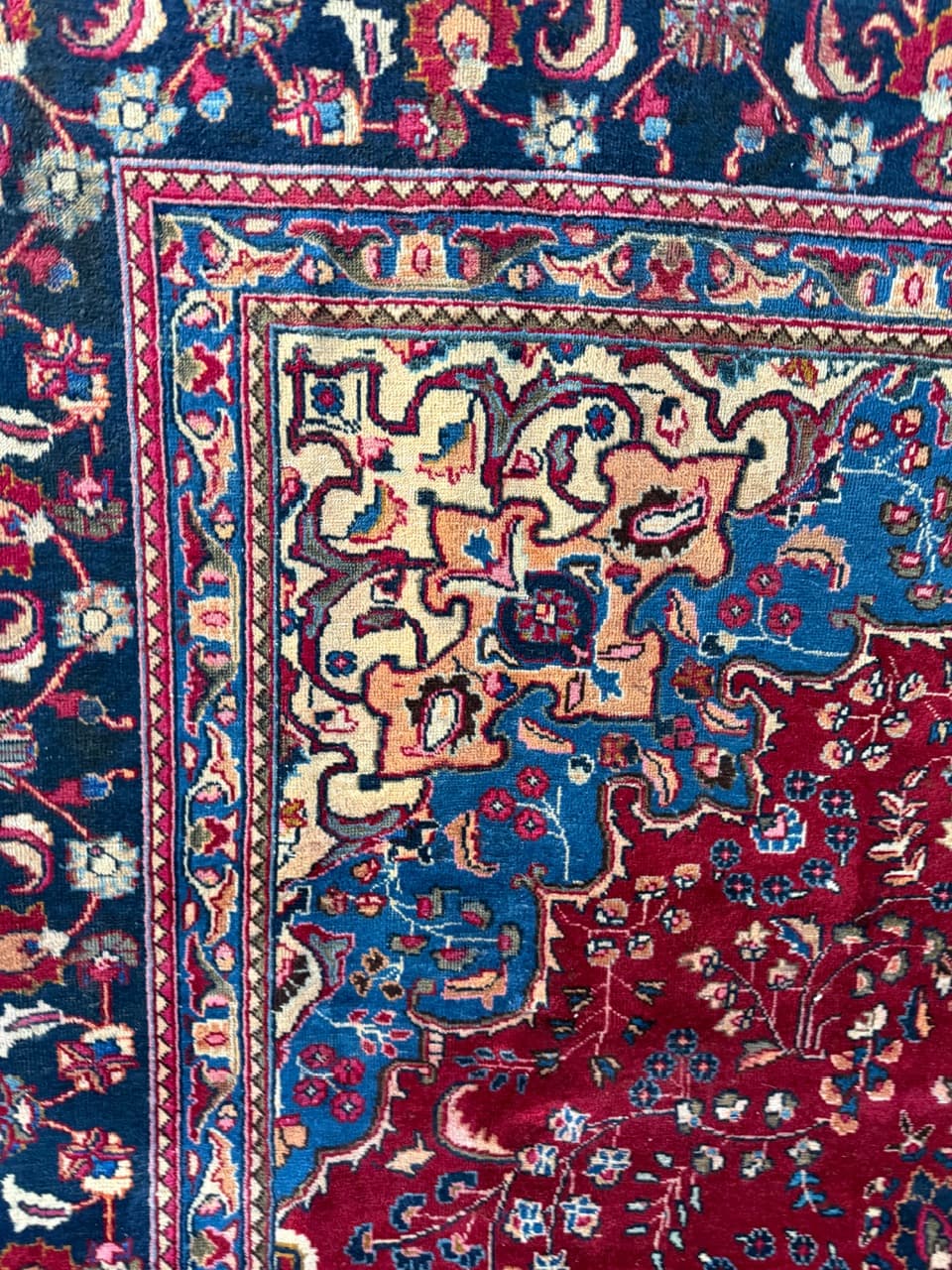 Rug Meshed, maroon wool, Iran - 172185