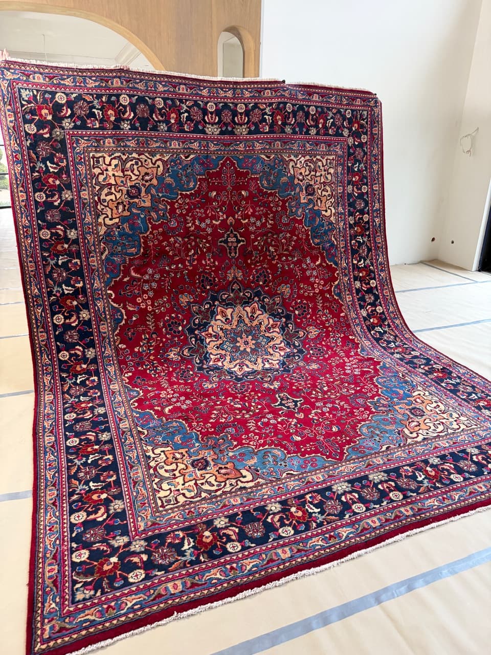 Rug Meshed, maroon wool, Iran - 172177