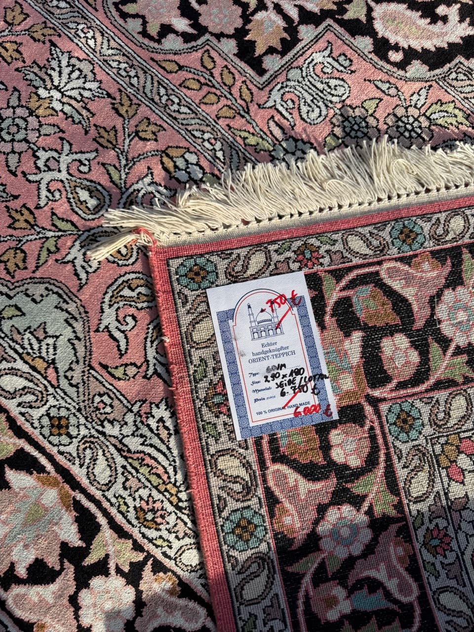 Rug Ghoum/Qom, red silk, India - 172206