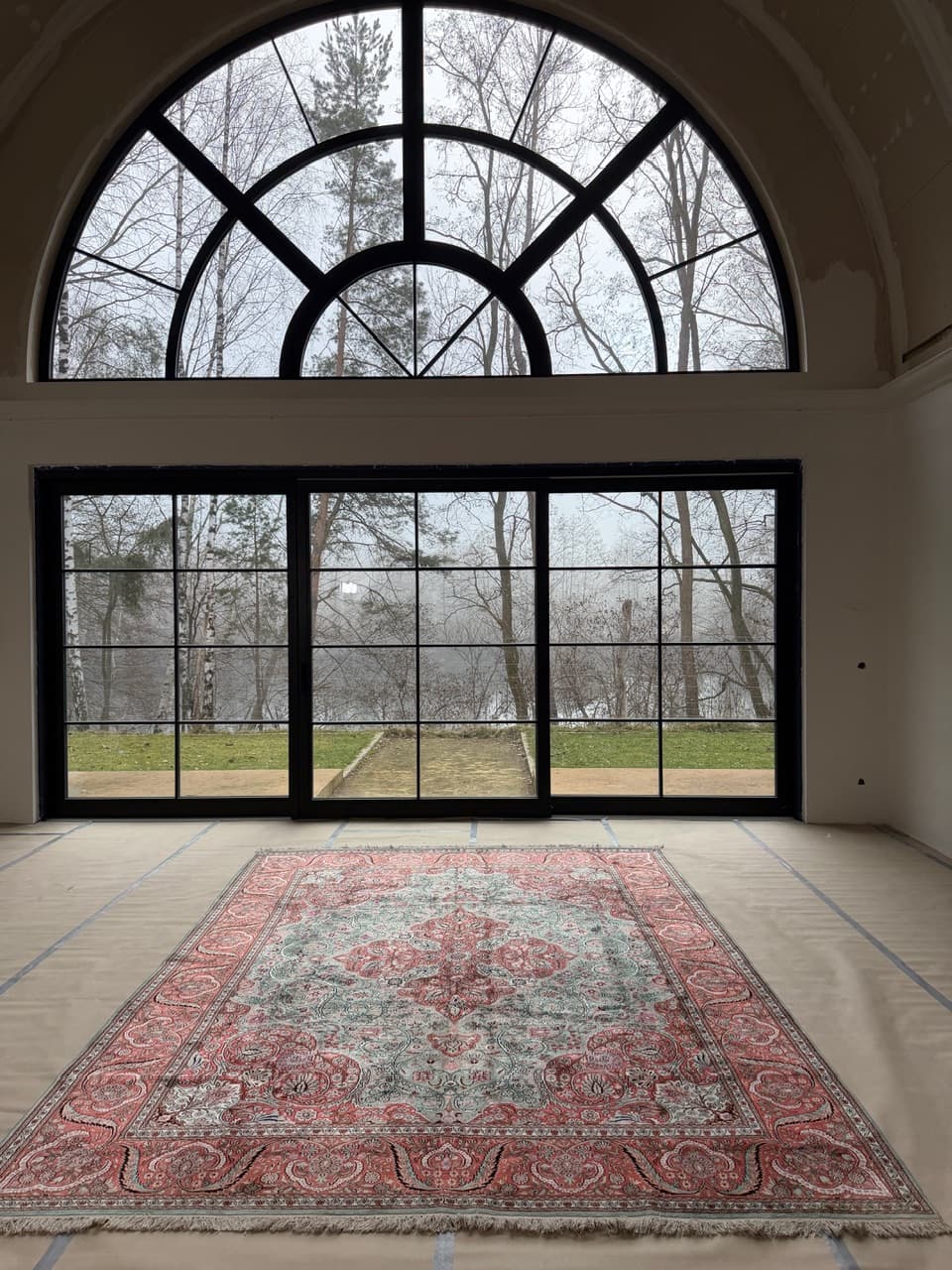 Rug Ghoum, multicolor, natural silk cotton, India - 172218