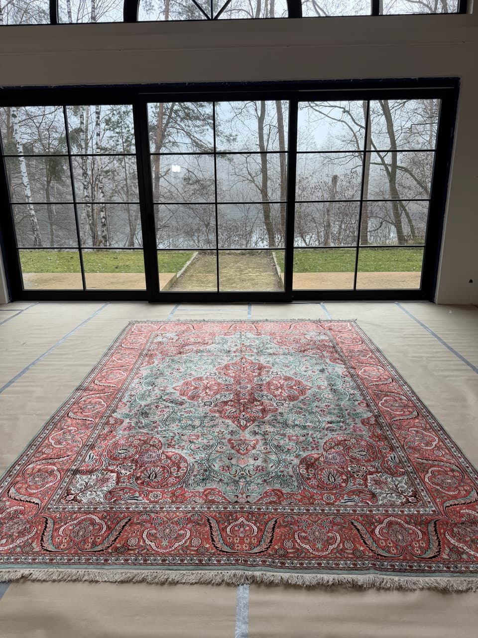 Rug Ghoum, multicolor, natural silk cotton, India - 172217