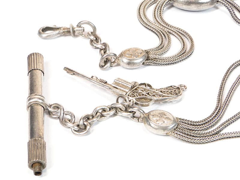 Pocket Watch Chain Biedermeier, silver, Austria, 1860s - 172292
