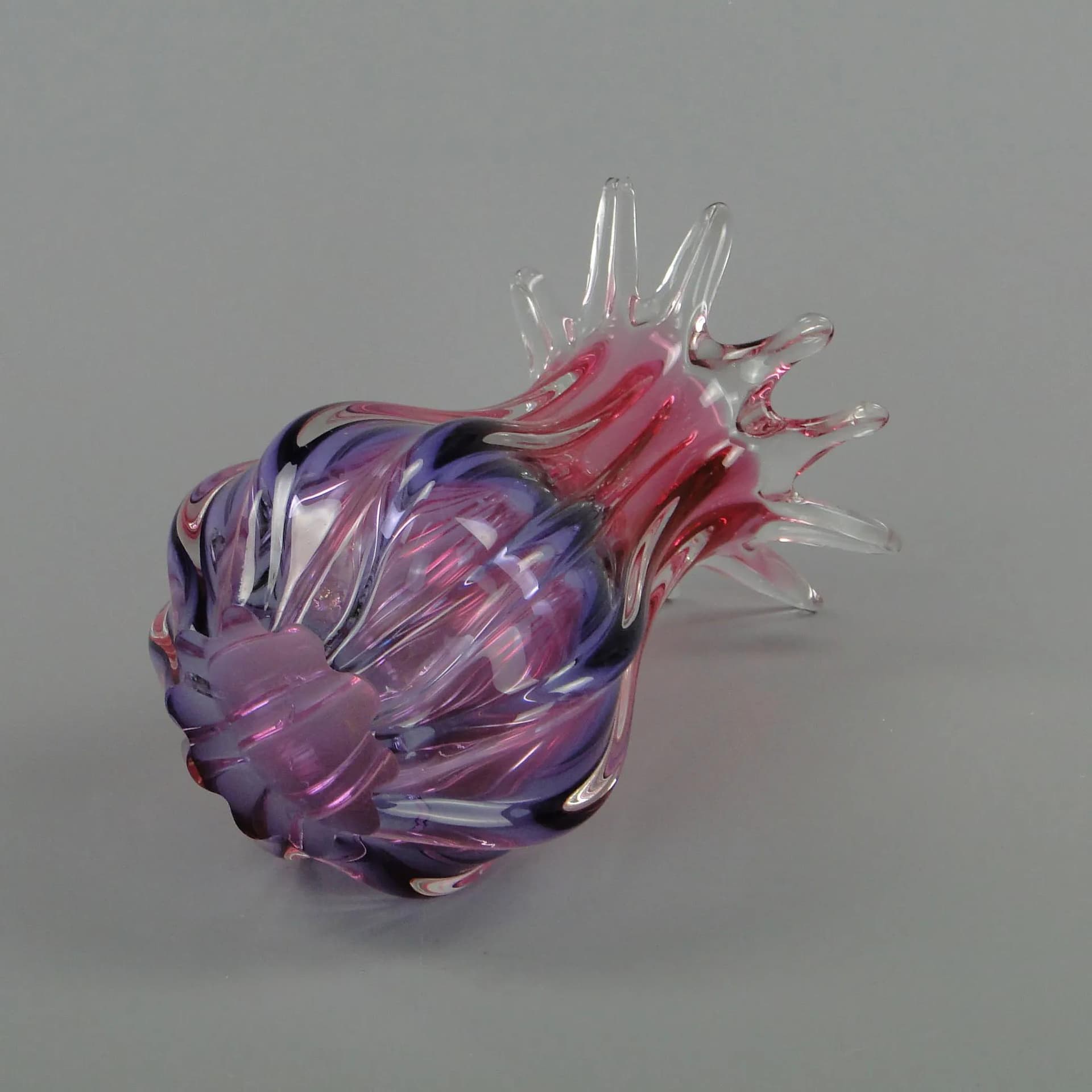 Vase, Mandruzatto, violet, crystal, Murano, Italy, 1950s - 11463