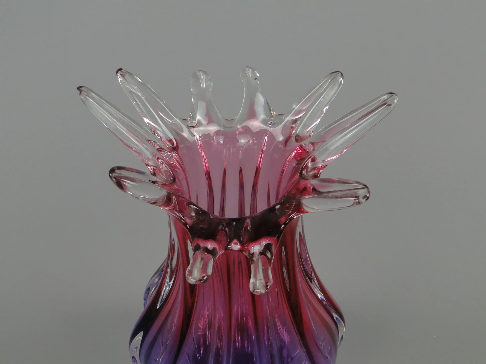 Vase, Mandruzatto, violet, crystal, Murano, Italy, 1950s - 11459
