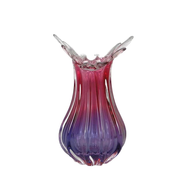 Vase, Mandruzatto, violet, crystal, Murano, Italy, 1950s - DIMENSION