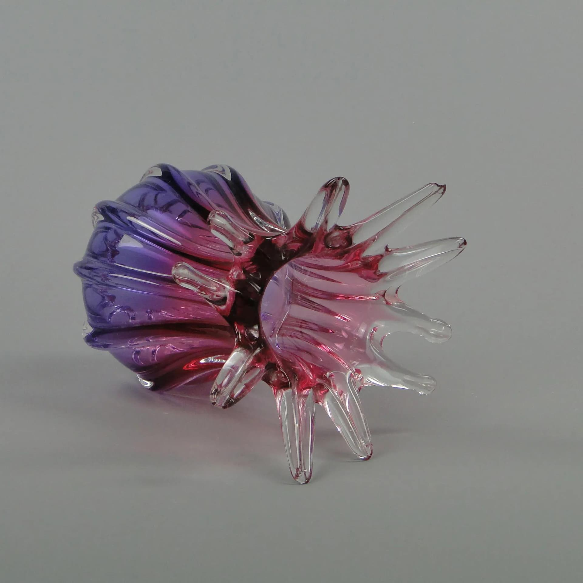 Vase, Mandruzatto, violet, crystal, Murano, Italy, 1950s - 11462