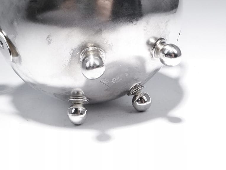 Cukiernica Art déco, srebrny metal, Warszawa, Polska, lata 30. - 172370