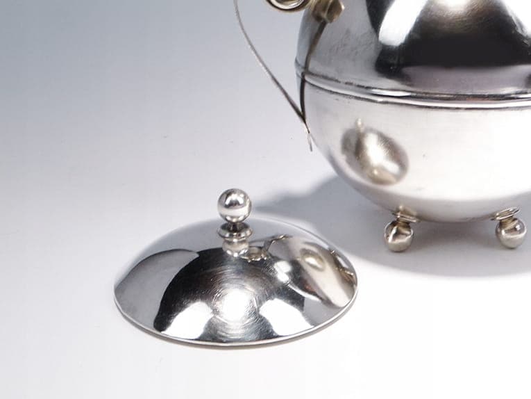 Cukiernica Art déco, srebrny metal, Warszawa, Polska, lata 30. - 172363