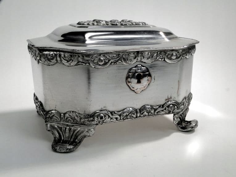 Cukiernica skrzynkowa, srebro jasne, Norblin, Polska, XIX wiek - 172378