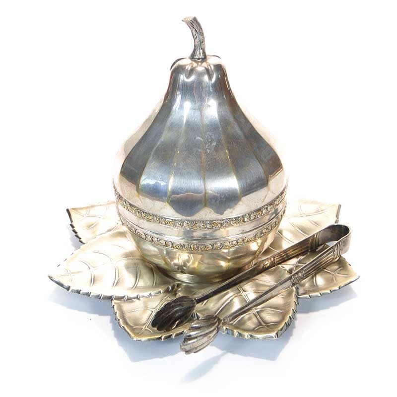 Bonbonniere Pear, silver brass, Sandrik, Slovakia, 1920s. - 172407