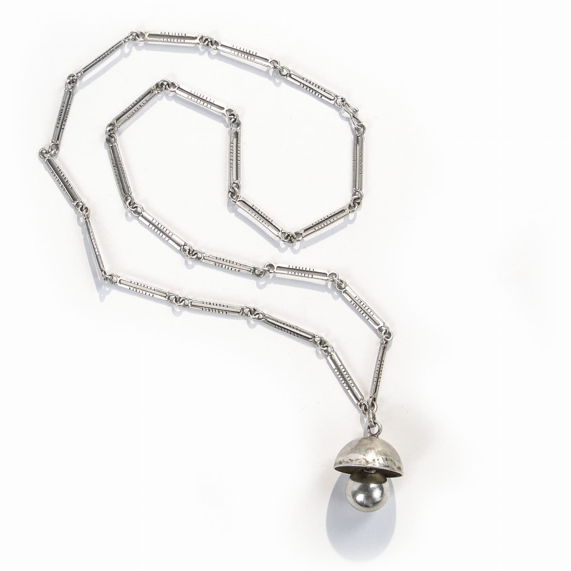 Naszyjnik dzwoneczek, srebro, Polska, lata 60. - 172495