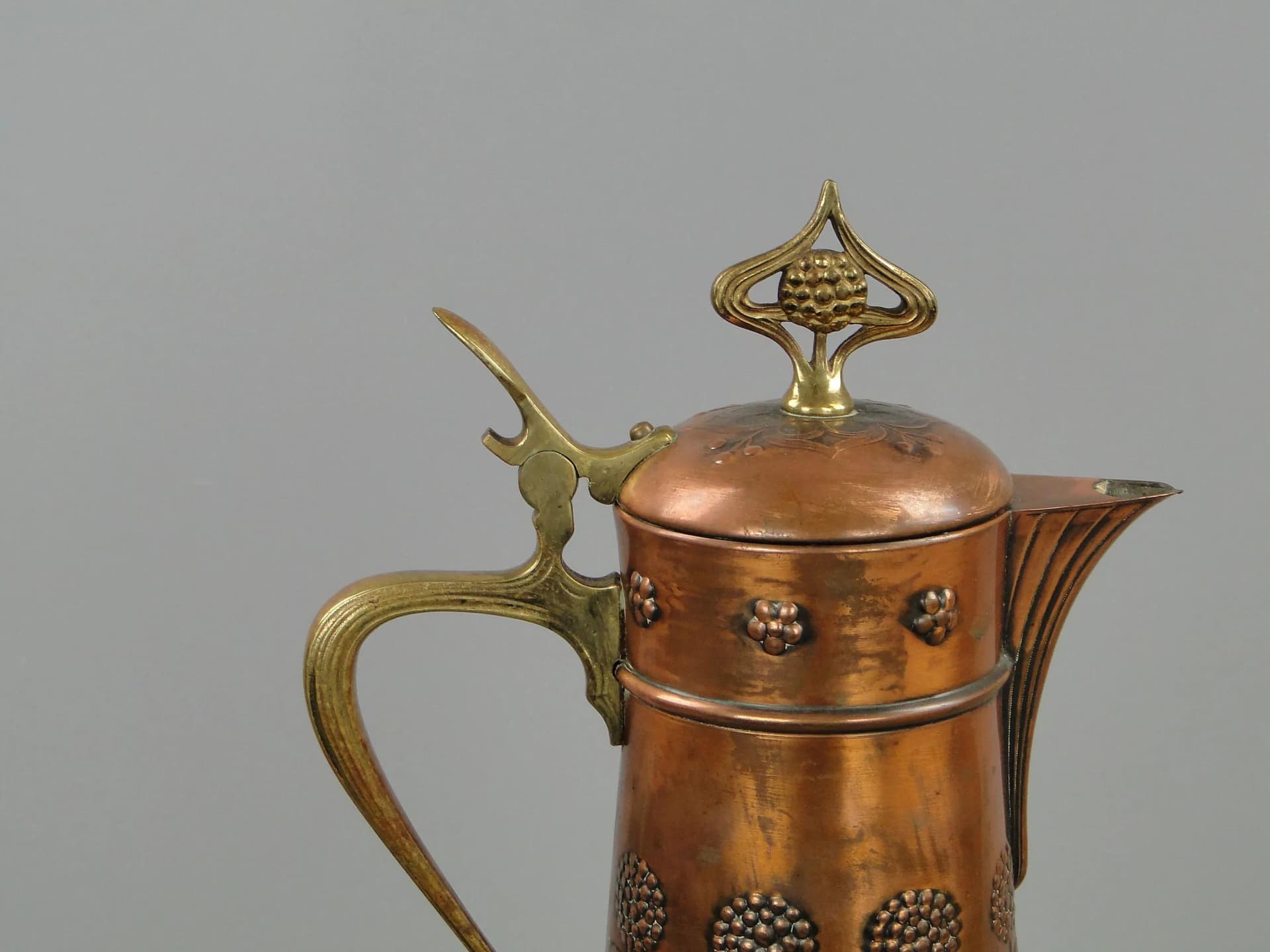 Wine Jug Art Nouveau, copper brass, WMF, Germany, early 20th c. - 11474