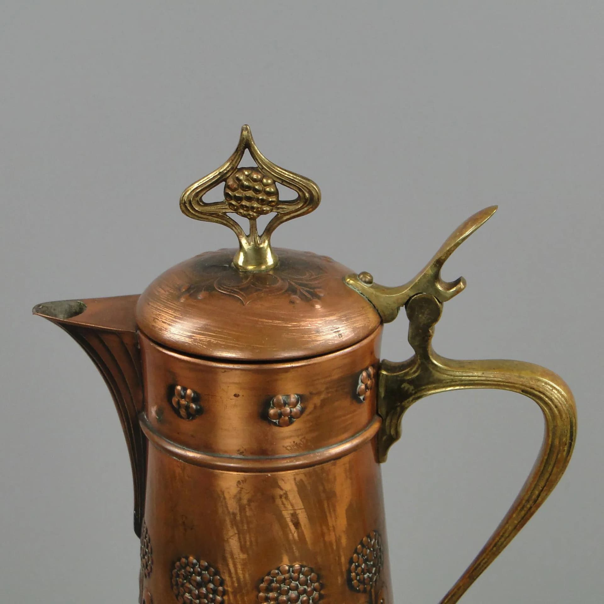 Wine Jug Art Nouveau, copper brass, WMF, Germany, early 20th c. - 11477