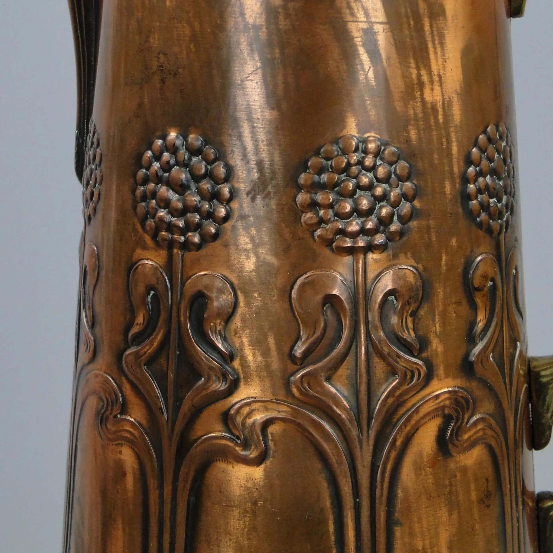 Wine Jug Art Nouveau, copper brass, WMF, Germany, early 20th c. - 11479