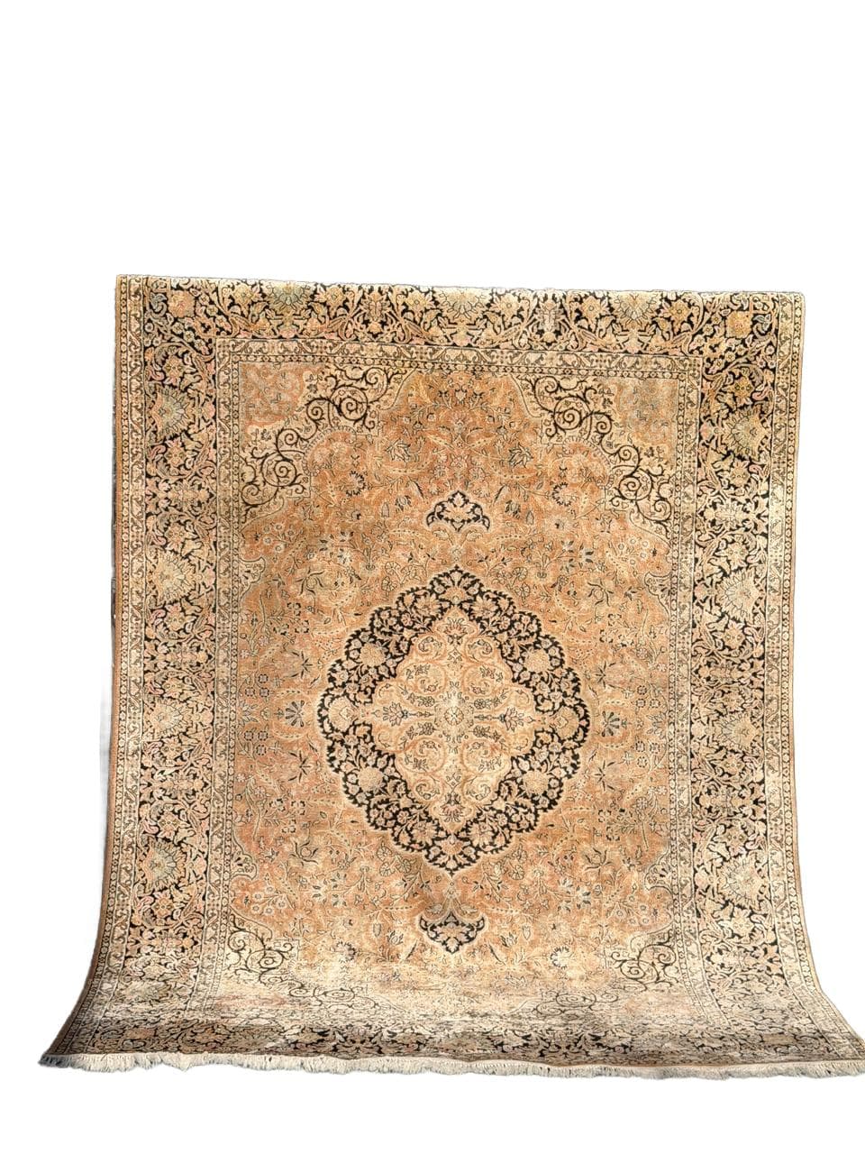 Rug Ghoum, multicolor silk, India, 1990s.