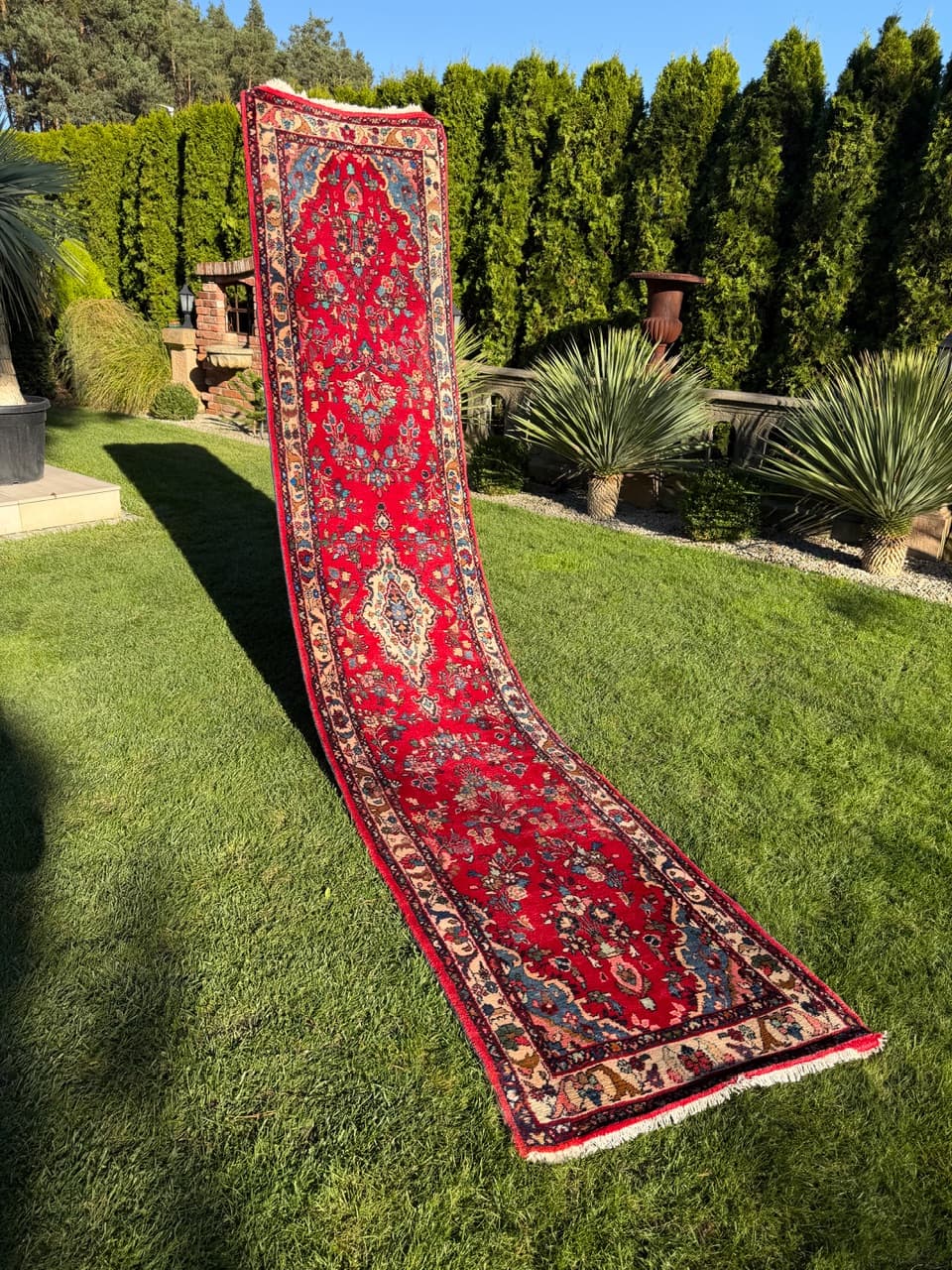 Chodnik Lilian, czerwony, wełna, Iran, - 172686