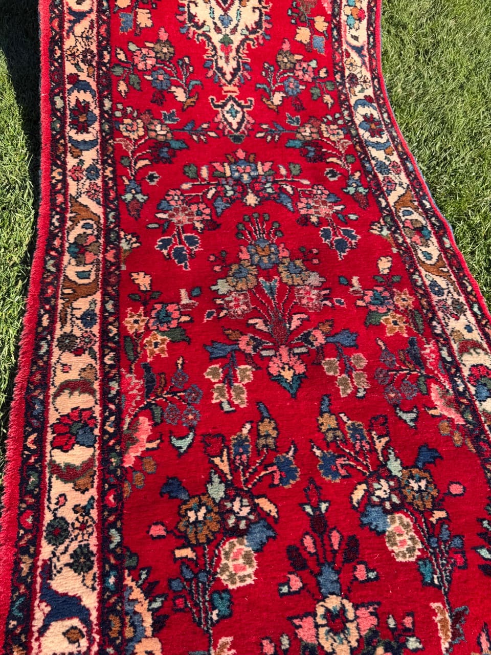 Chodnik Lilian, czerwony, wełna, Iran, - 172696