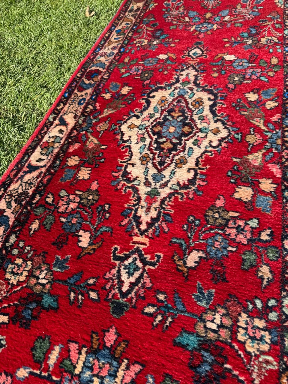 Chodnik Lilian, czerwony, wełna, Iran, - 172695