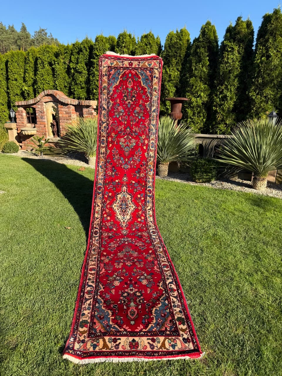 Chodnik Lilian, czerwony, wełna, Iran, - 172691