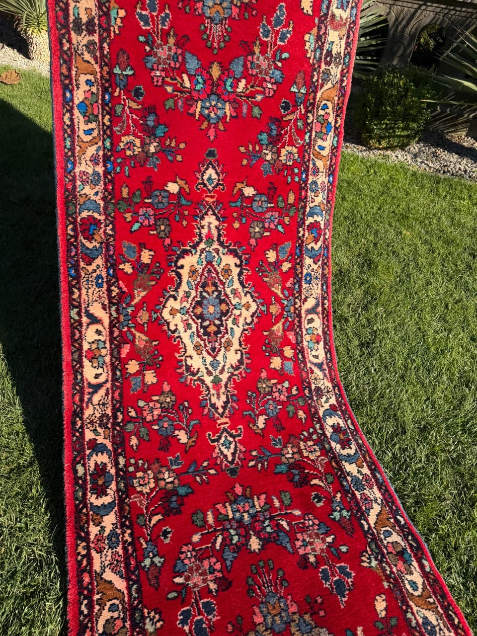 Chodnik Lilian, czerwony, wełna, Iran, - 172690