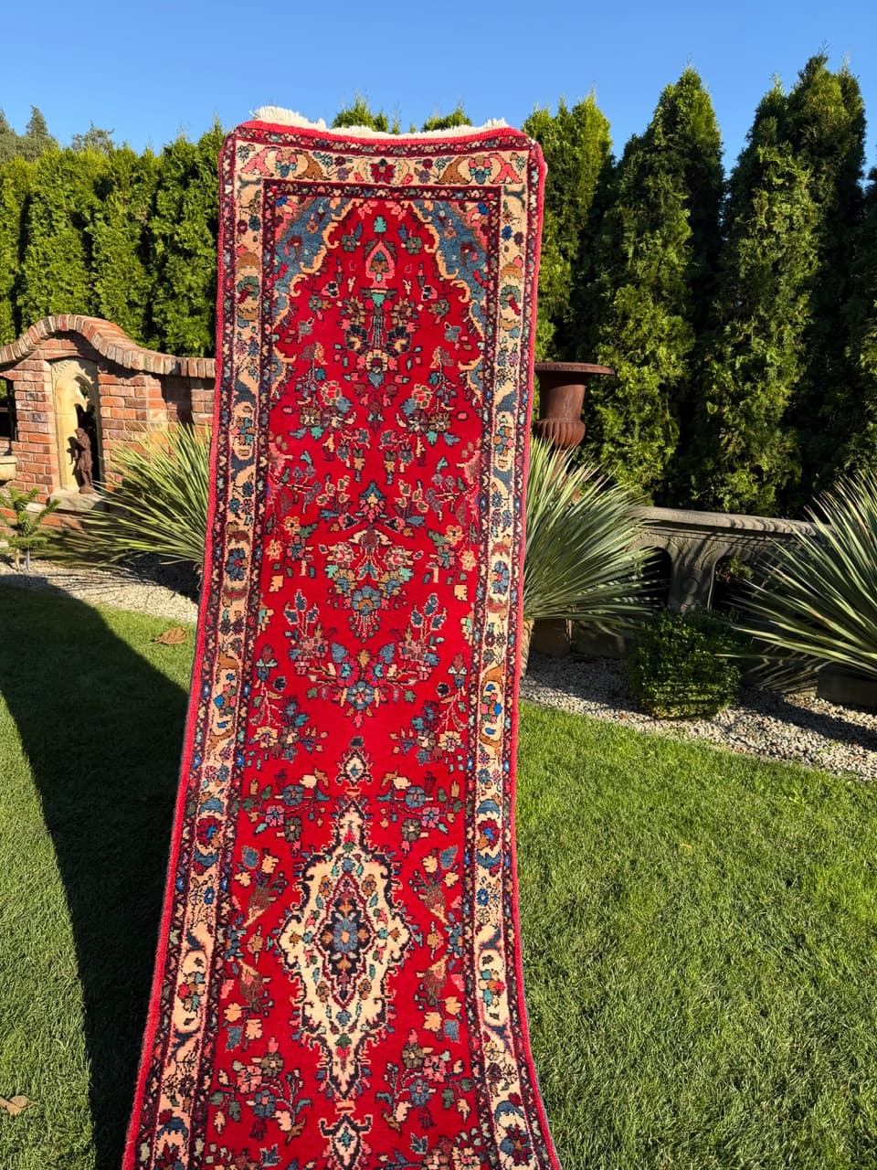 Chodnik Lilian, czerwony, wełna, Iran, - 172697