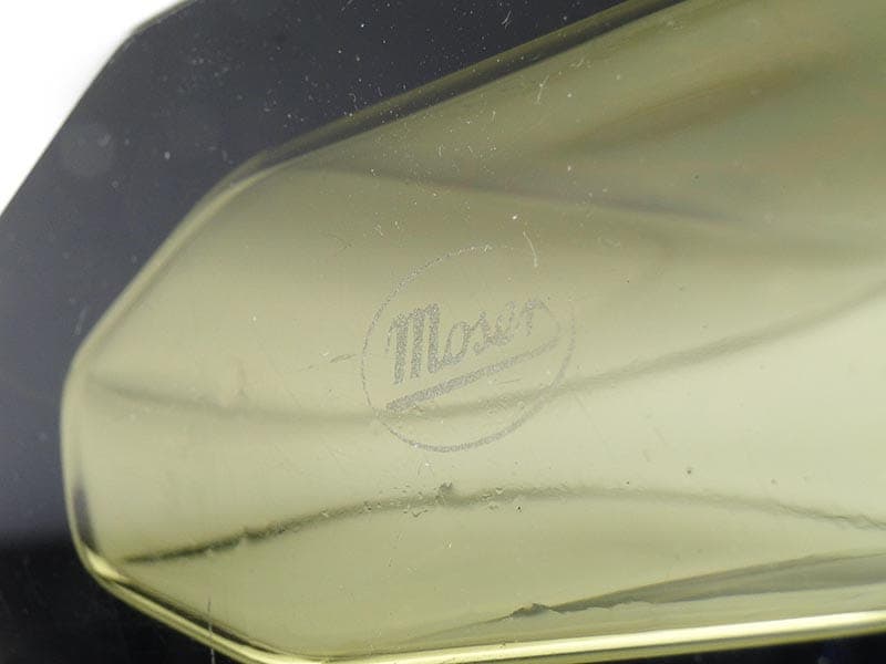 Karafka art déco, turkusowe szkło kryształowe, Moser, Czechy, lata 30. - 172957