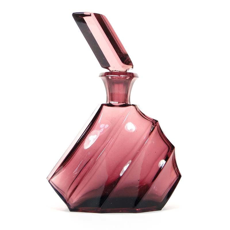 Decanter Art Deco, violet glass, Czech Republic, 1930s - 172989
