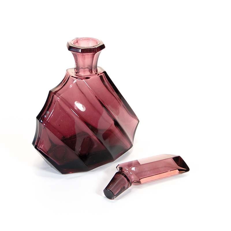 Decanter Art Deco, violet glass, Czech Republic, 1930s - 172984